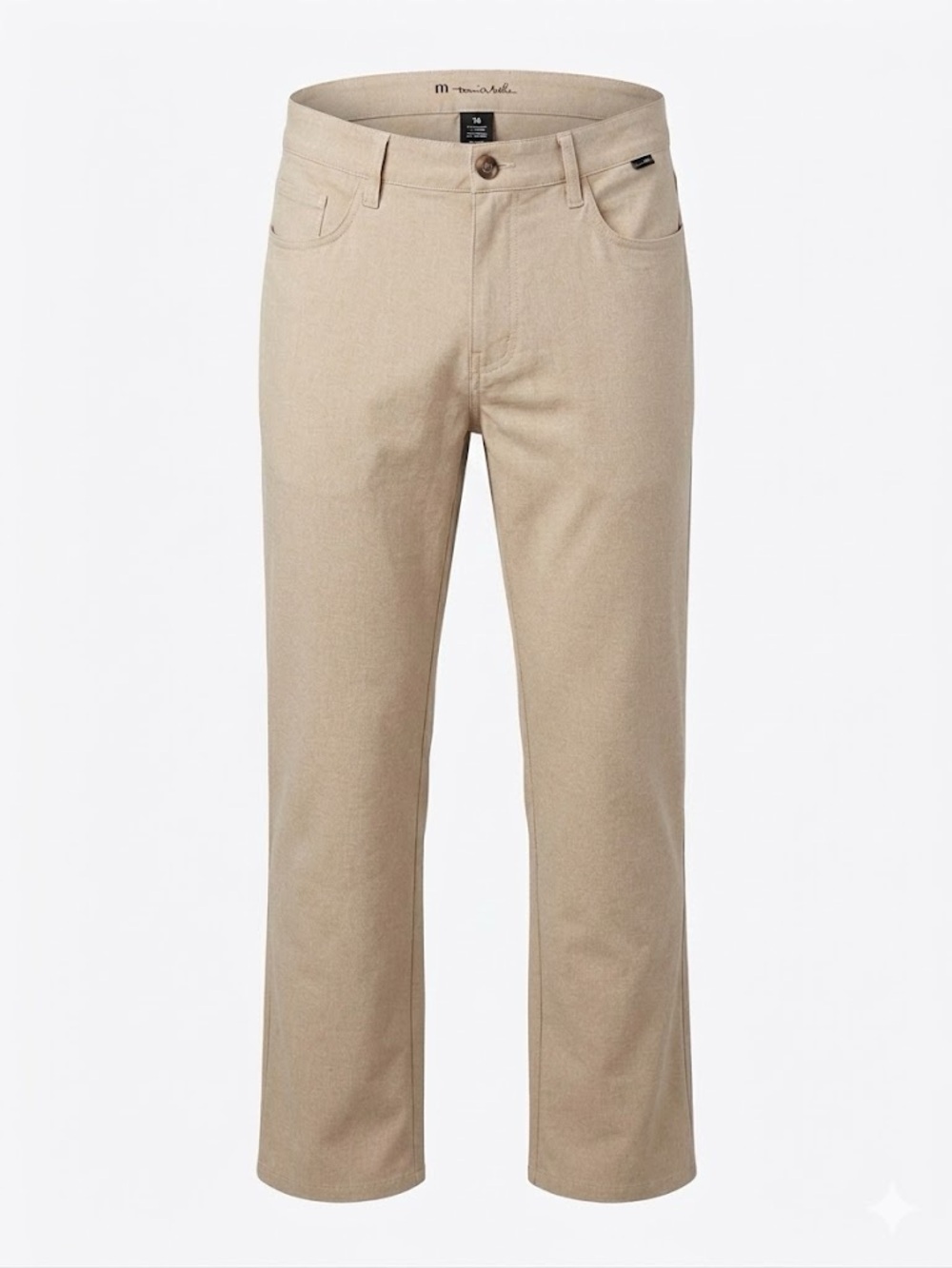 🔥 TravisMathew "Right On Time" Performance Pants Heathered Beige size 36